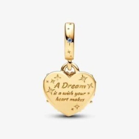 ✅Pandora Cinderella's Carriage & Heart Double Dangle Charm - Picture 3 of 3